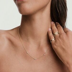 Mejuri Floating Lab Grown Sapphire Necklace - 18k Gold Vermeil & Sapphires